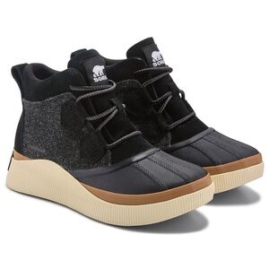 Sorel Out N About Bootie Black and Brown Boots